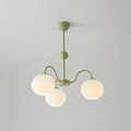 Lustra Chandelier Moderne à 8 Lumières en Verre Ridé Vert - Neutralighting