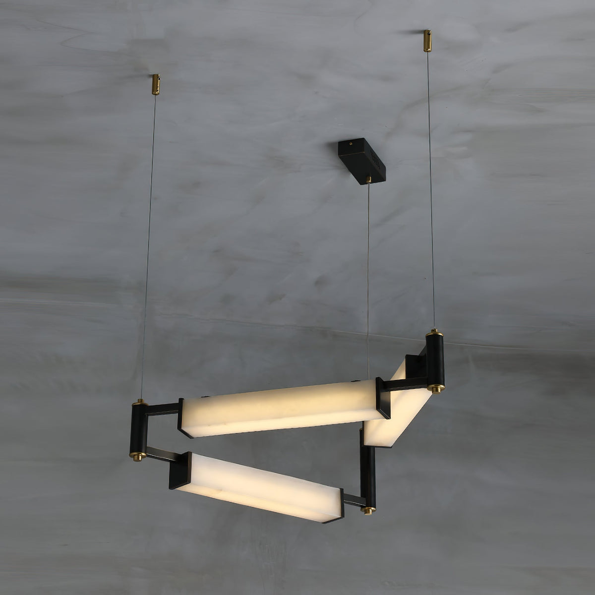 Arsorara Lustre Moderne Minimaliste Laiton Alabastre - Neutralighting