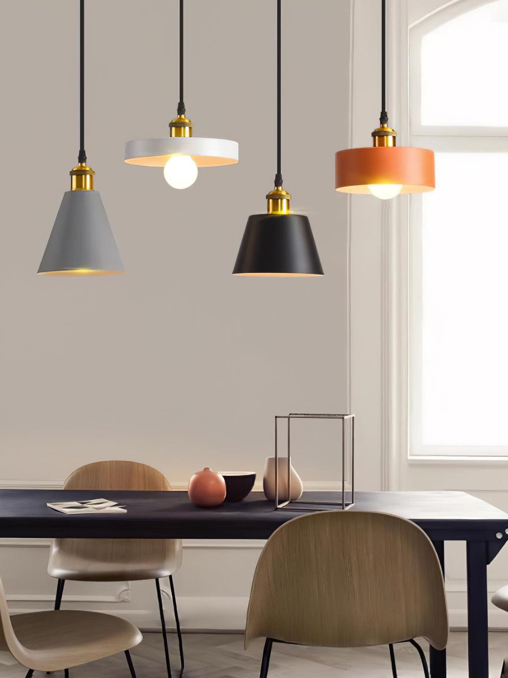 Trio Lampe Suspendue Industrielle en Résine - Neutralighting