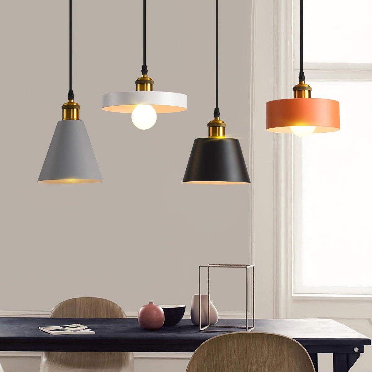 Trio Lampe Suspendue Industrielle en Résine - Neutralighting