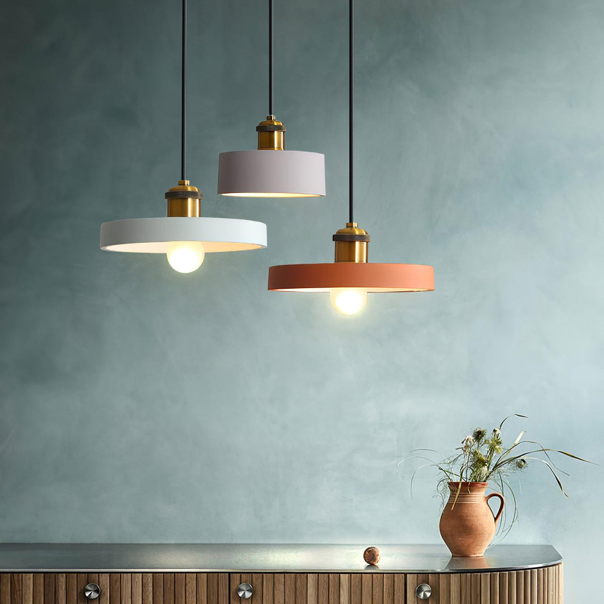 Trio Lampe Suspendue Industrielle en Résine - Neutralighting