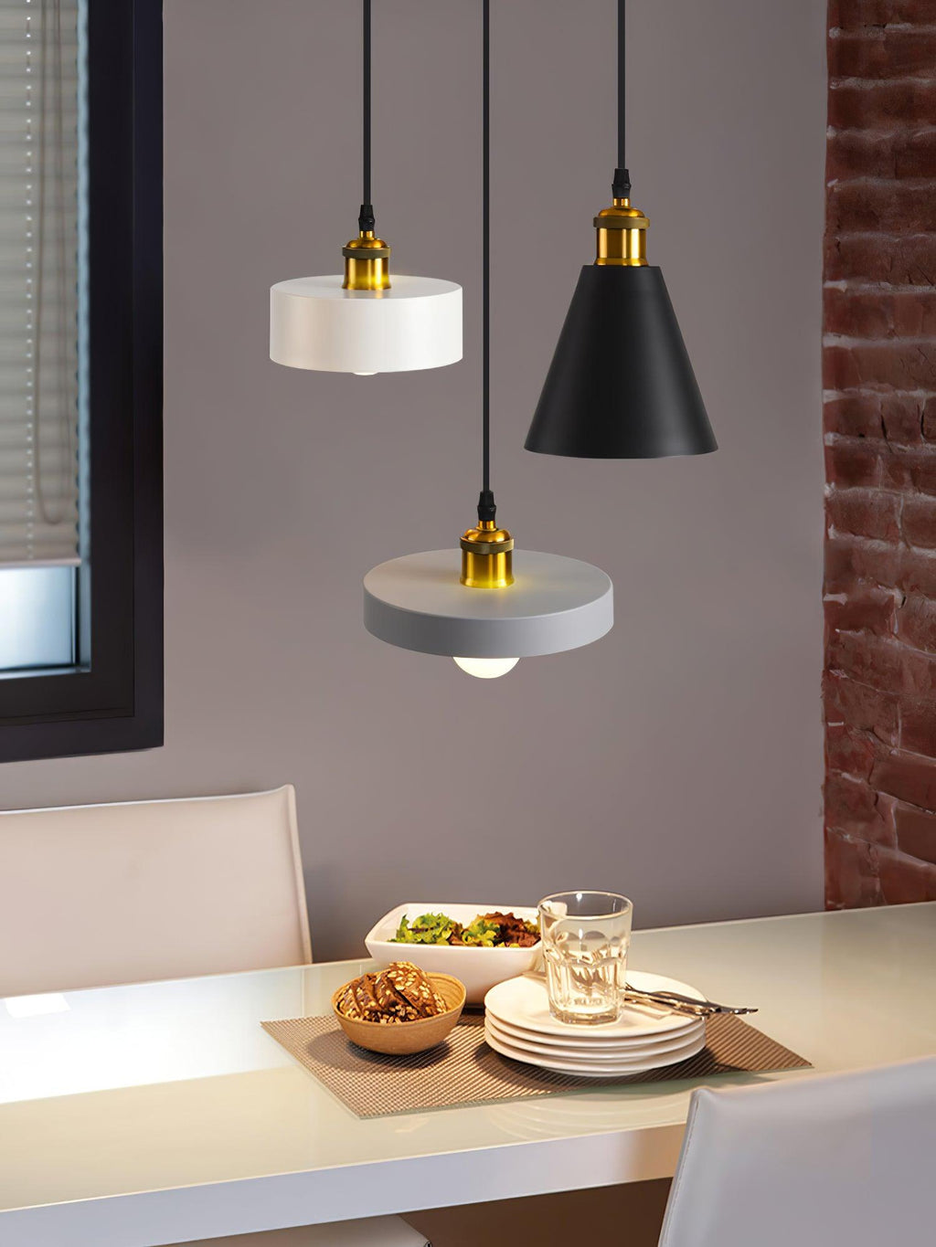 Trio Lampe Suspendue Industrielle en Résine - Neutralighting