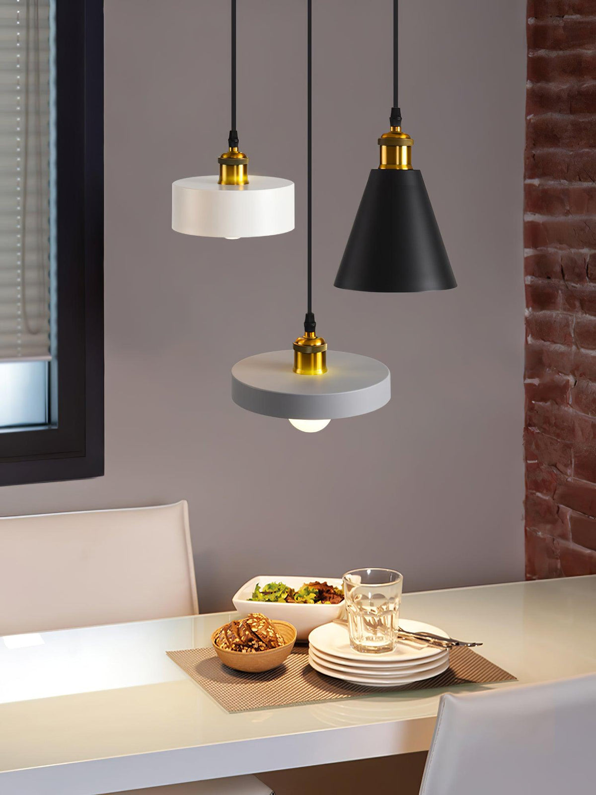 Trio Lampe Suspendue Industrielle en Résine - Neutralighting