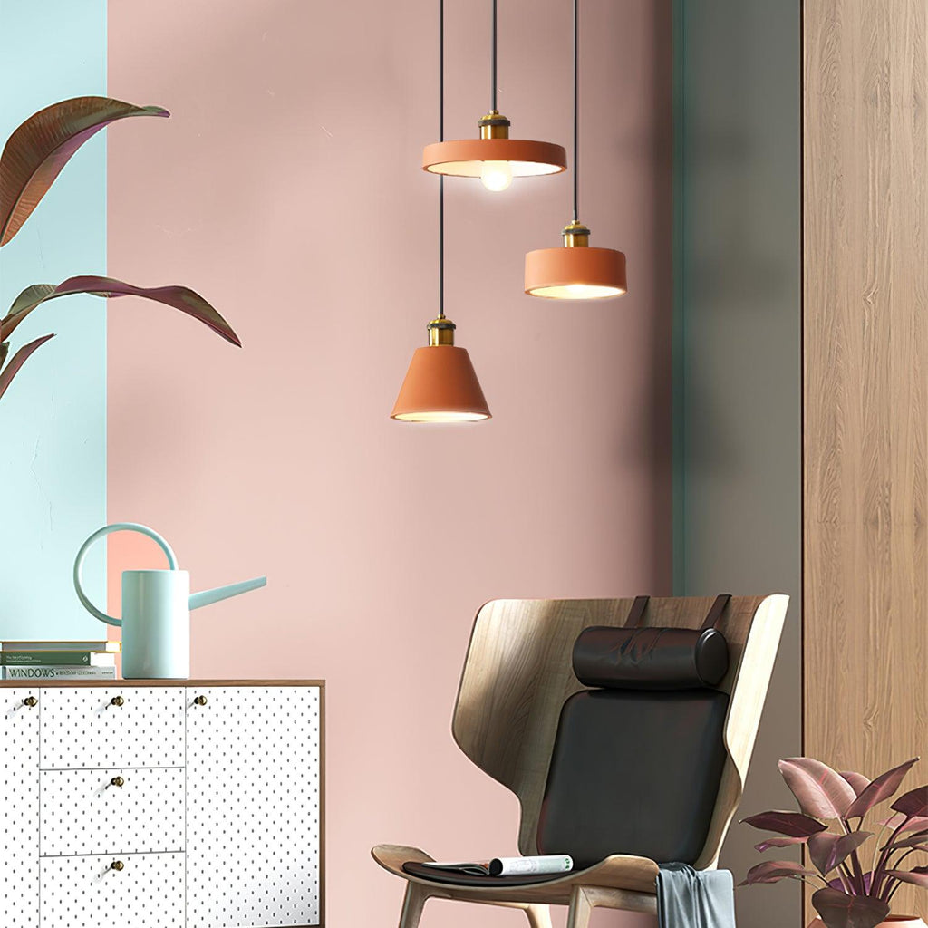 Trio Lampe Suspendue Industrielle en Résine - Neutralighting