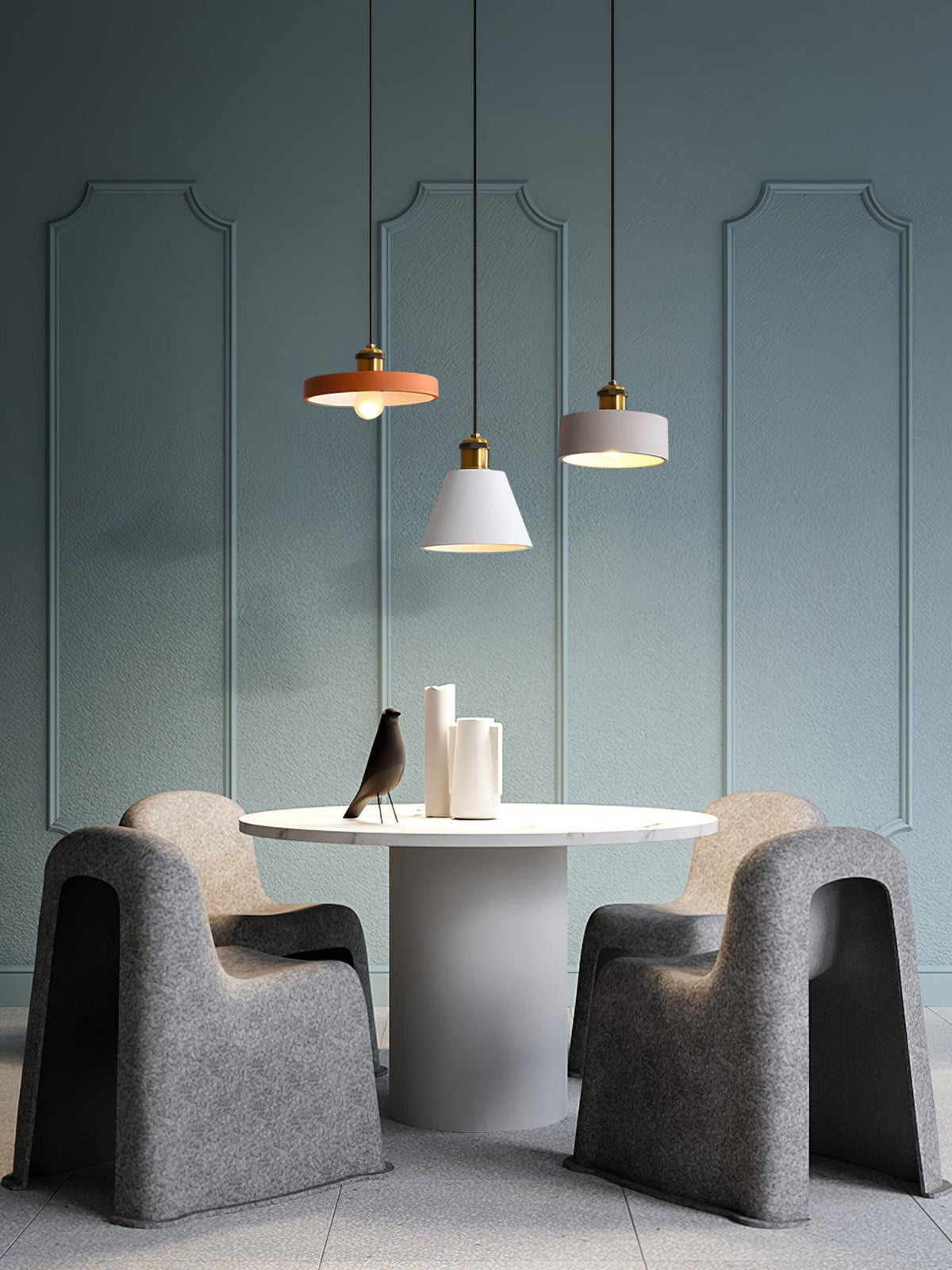 Trio Lampe Suspendue Industrielle en Résine - Neutralighting
