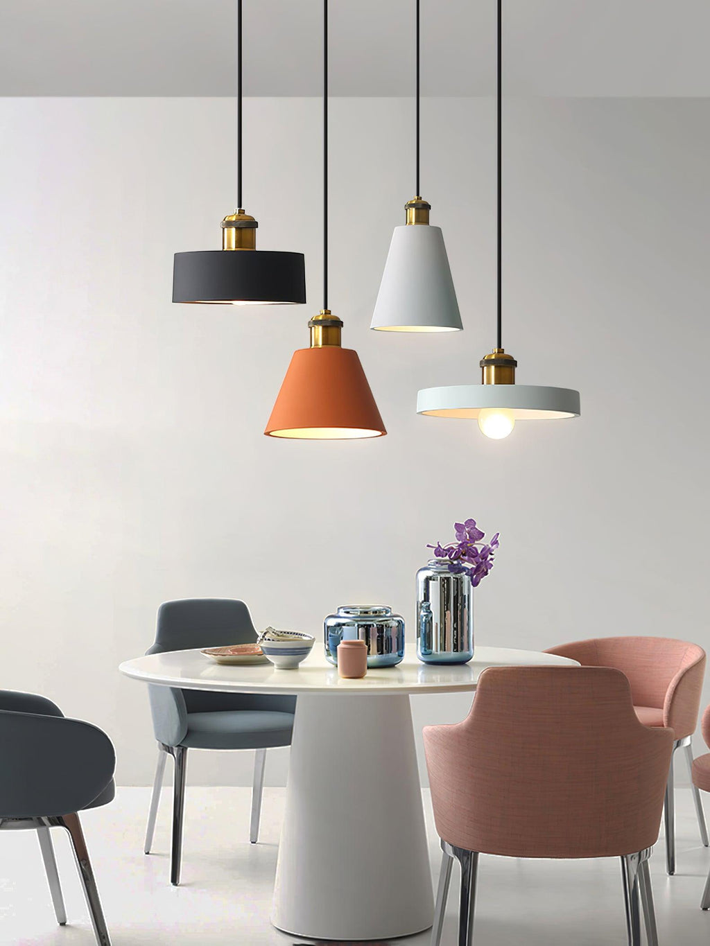 Trio Lampe Suspendue Industrielle en Résine - Neutralighting