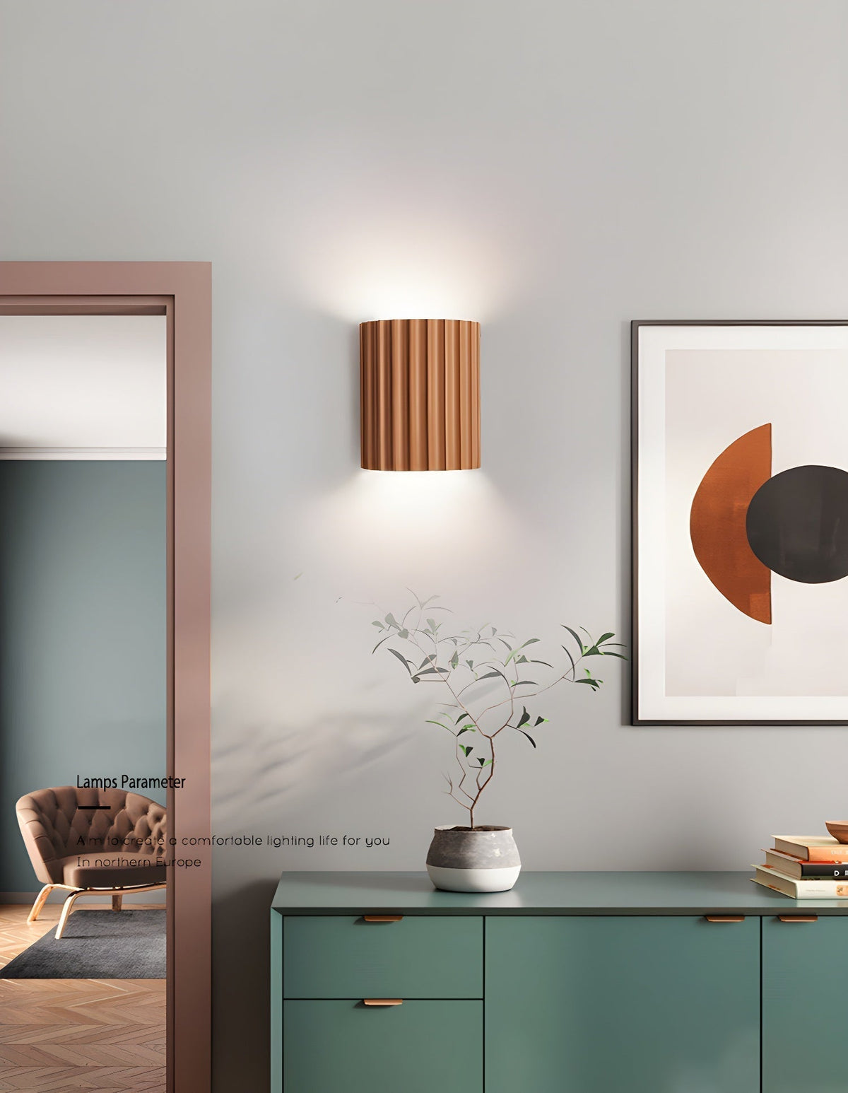Ivvinen Applique Murale Art Nordique en Résine Striée - Neutralighting