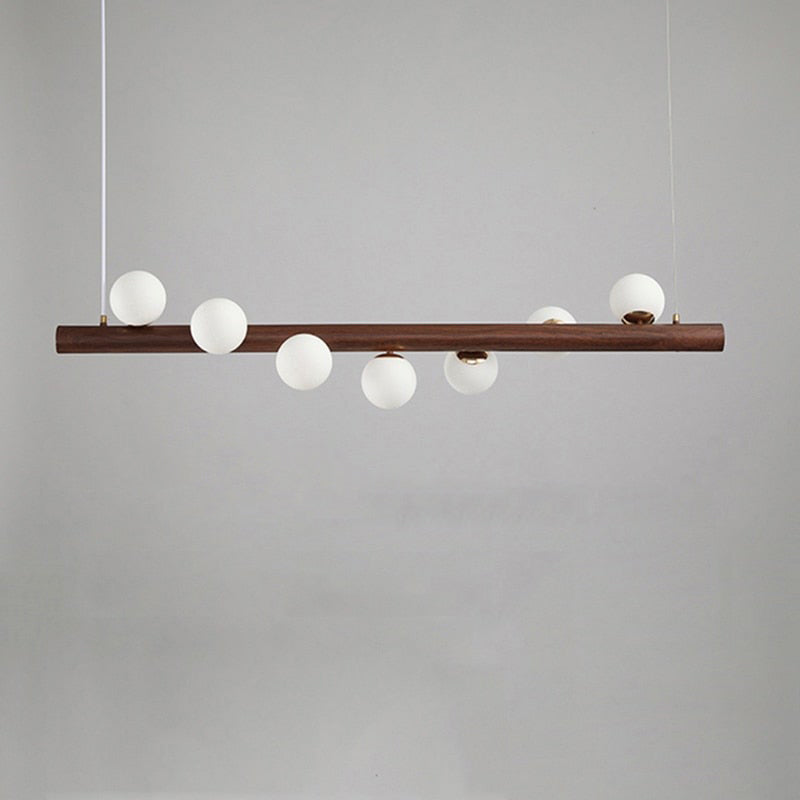 Valentina Verre Bolla Suspension en Bois/Noce - Neutralighting