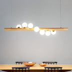 Valentina Verre Bolla Suspension en Bois/Noce - Neutralighting