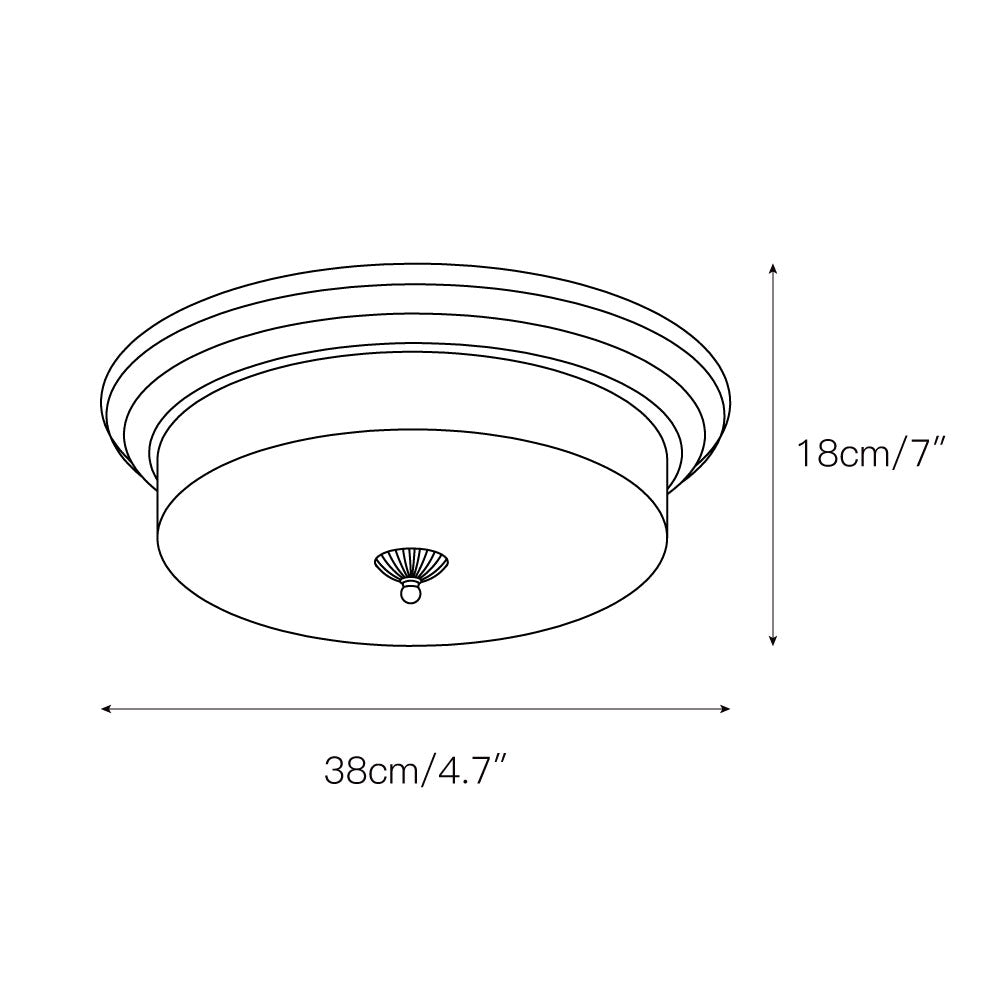 Ulcarir Lampe de Plafond Métal Verre Rétro Minimaliste Moderne - Neutralighting