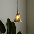Amberlyn Lampe Pendante Verre Ambre Vintage - Neutralighting