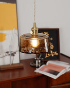 Amberlyn Lampe Pendante Verre Ambre Vintage - Neutralighting