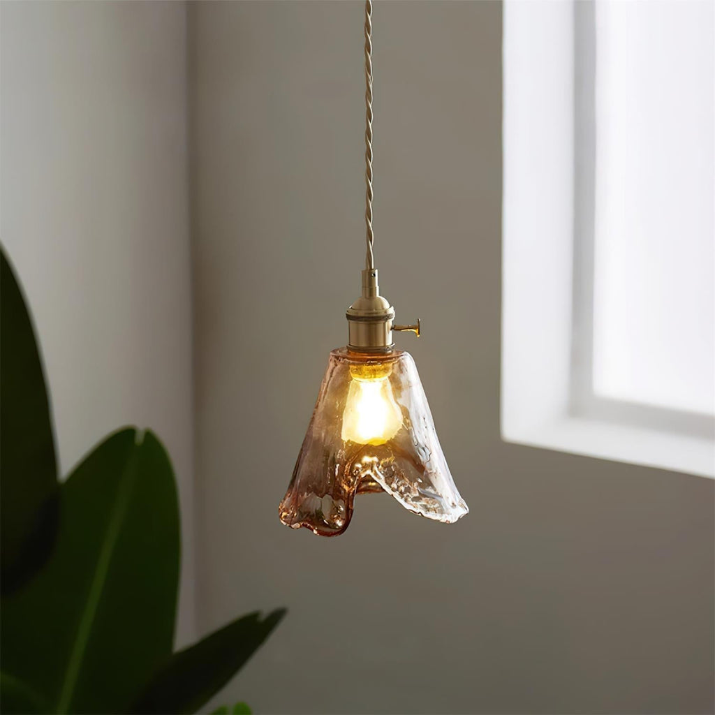 Amberlyn Lampe Pendante Verre Ambre Vintage - Neutralighting