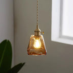 Amberlyn Lampe Pendante Verre Ambre Vintage - Neutralighting