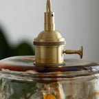 Amberlyn Lampe Pendante Verre Ambre Vintage - Neutralighting