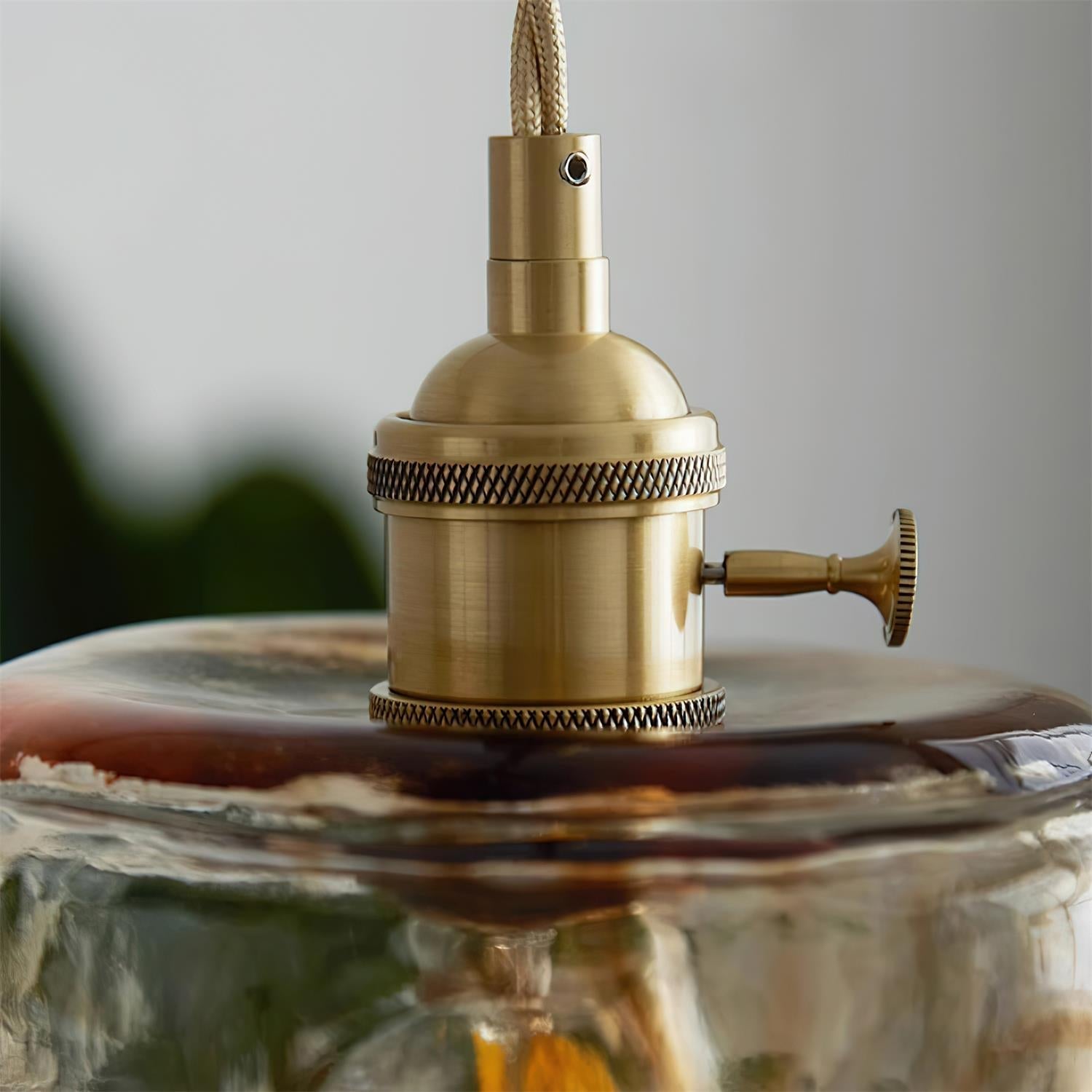 Amberlyn Lampe Pendante Verre Ambre Vintage - Neutralighting