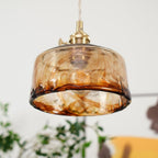 Amberlyn Lampe Pendante Verre Ambre Vintage - Neutralighting