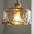 Amberlyn Lampe Pendante Verre Ambre Vintage - Neutralighting