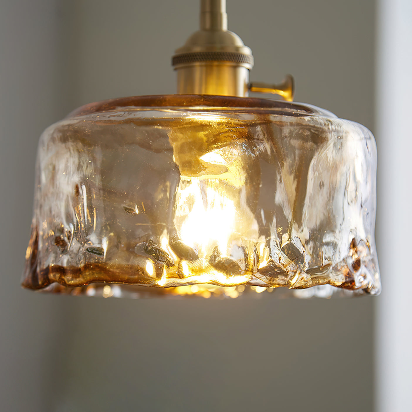 Amberlyn Lampe Pendante Verre Ambre Vintage - Neutralighting