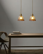 Amberlyn Lampe Pendante Verre Ambre Vintage - Neutralighting