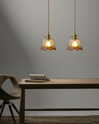 Amberlyn Lampe Pendante Verre Ambre Vintage - Neutralighting