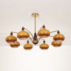 Lustra Suspension Rétro en Verre Jaune et Laiton - Neutralighting