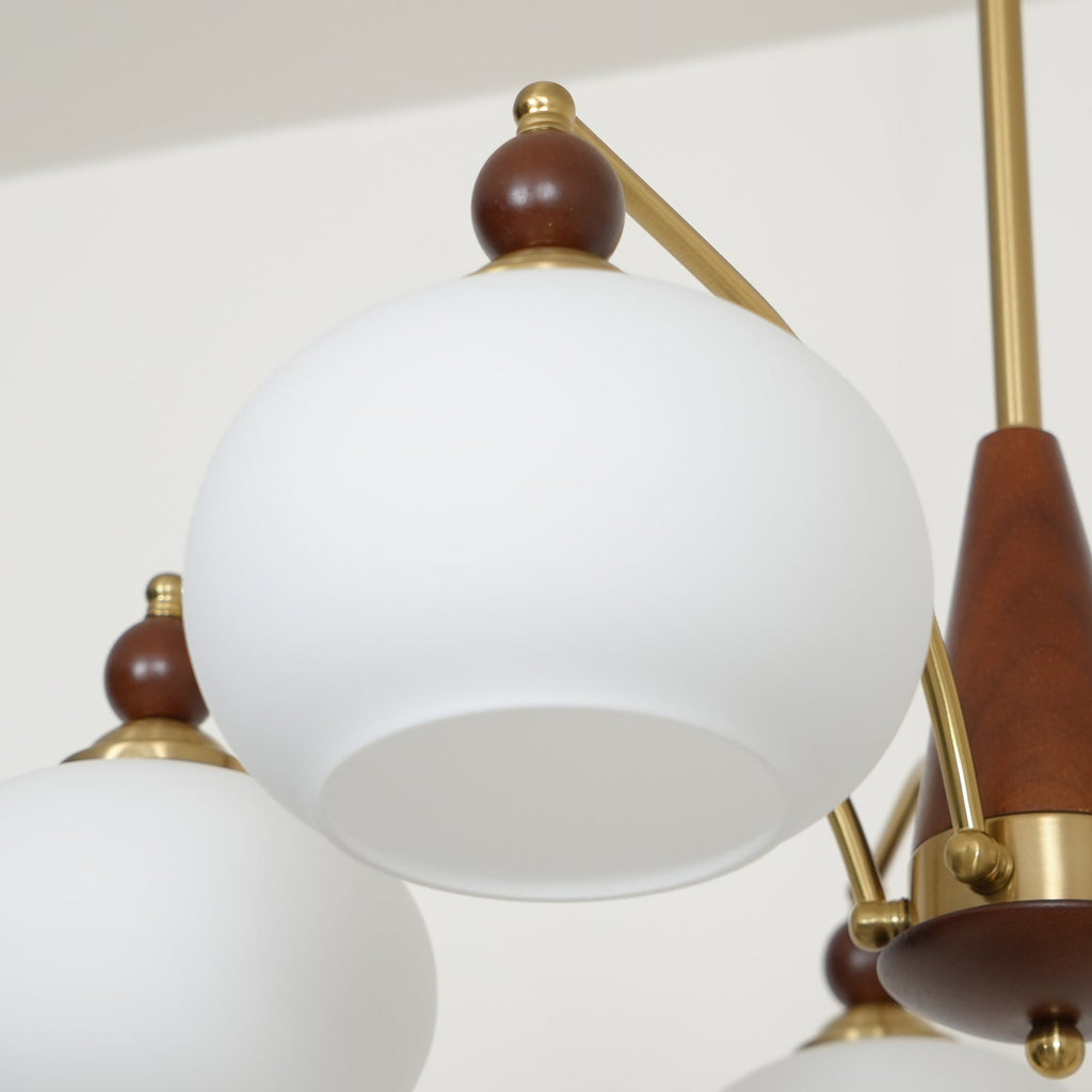 Lustra Suspension Rétro en Verre Jaune et Laiton - Neutralighting