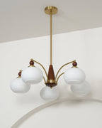 Lustra Suspension Rétro en Verre Jaune et Laiton - Neutralighting