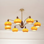 Lustra Suspension Rétro en Verre Jaune et Laiton - Neutralighting