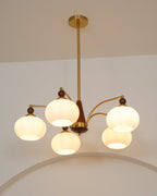 Lustra Suspension Rétro en Verre Jaune et Laiton - Neutralighting