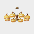 Lustra Suspension Rétro en Verre Jaune et Laiton - Neutralighting