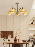 Lustra Suspension Rétro en Verre Jaune et Laiton - Neutralighting