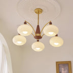 Lustra Suspension Rétro en Verre Jaune et Laiton - Neutralighting