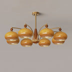 Lustra Suspension Rétro en Verre Jaune et Laiton - Neutralighting