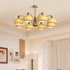 Lustra Suspension Rétro en Verre Jaune et Laiton - Neutralighting