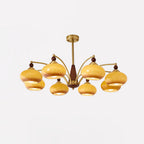 Lustra Suspension Rétro en Verre Jaune et Laiton - Neutralighting