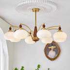 Lustra Suspension Rétro en Verre Jaune et Laiton - Neutralighting