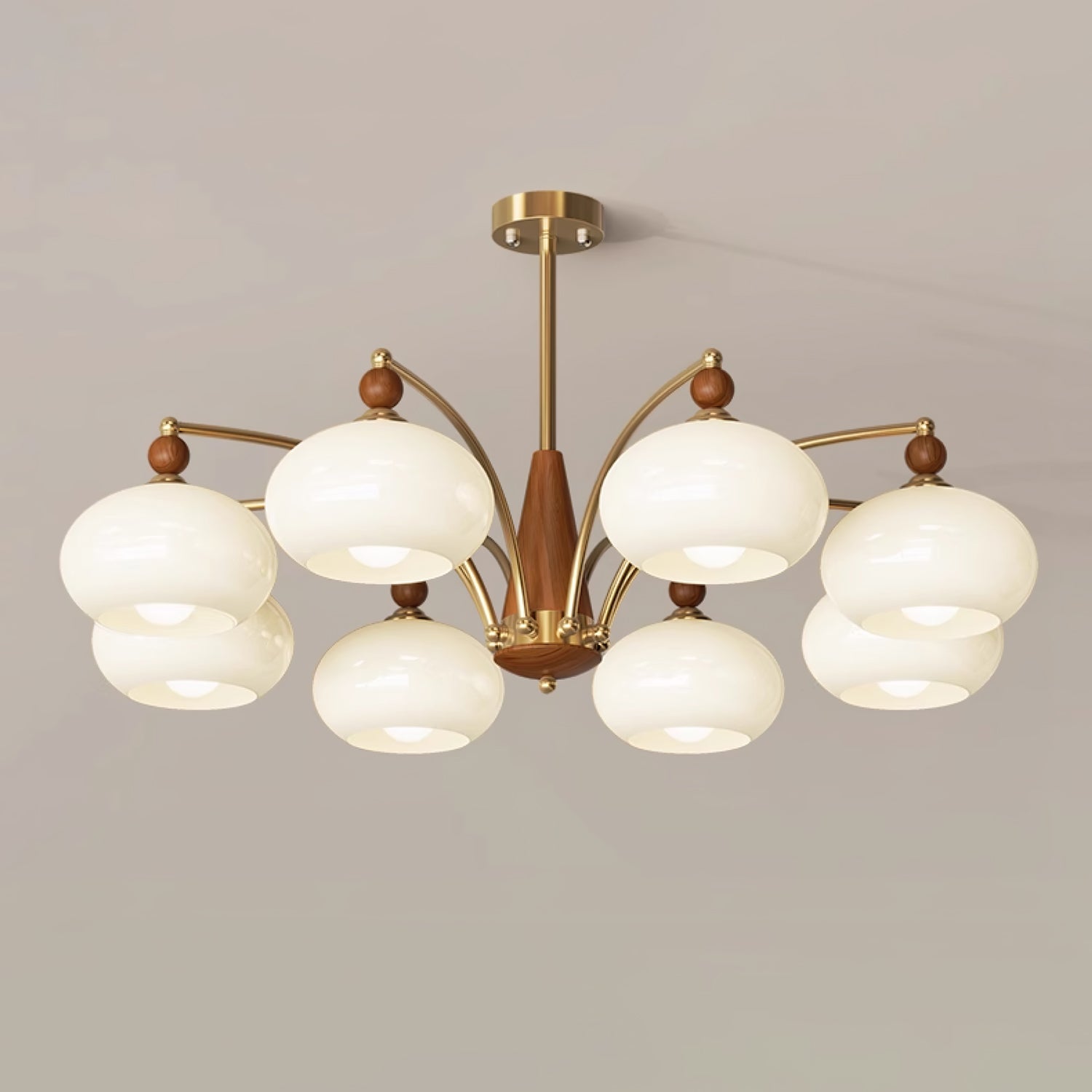 Lustra Suspension Rétro en Verre Jaune et Laiton - Neutralighting
