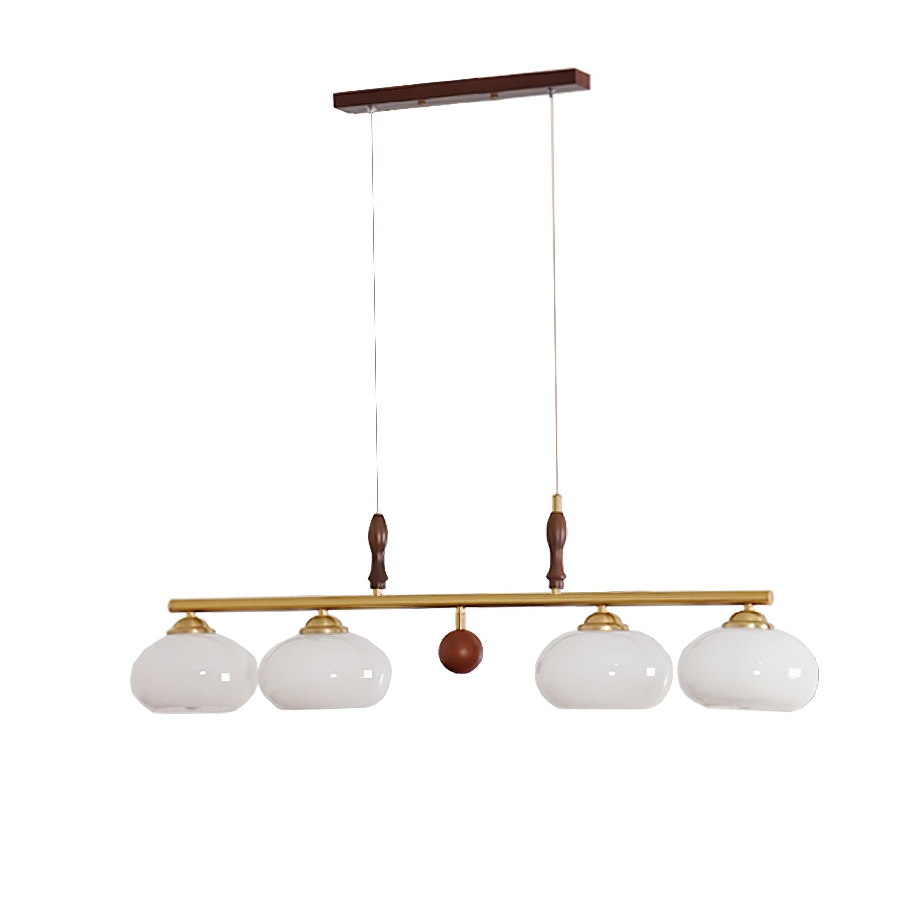 Lustra Suspension Rétro en Verre Jaune et Laiton - Neutralighting