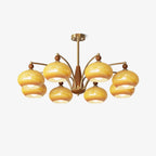 Lustra Suspension Rétro en Verre Jaune et Laiton - Neutralighting