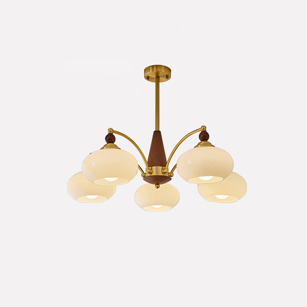 Lustra Suspension Rétro en Verre Jaune et Laiton - Neutralighting