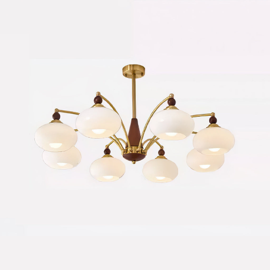 Lustra Suspension Rétro en Verre Jaune et Laiton - Neutralighting