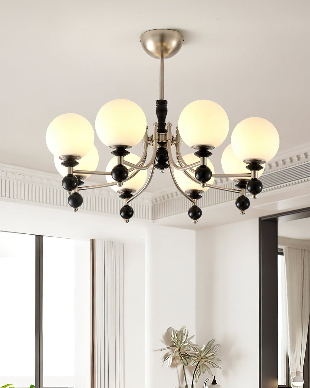 Retro Ellan Lustre Globe en Verre Poli - Neutralighting