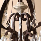 Lustra Chandelier Globe Rétro avec Bois Vieilli - Neutralighting