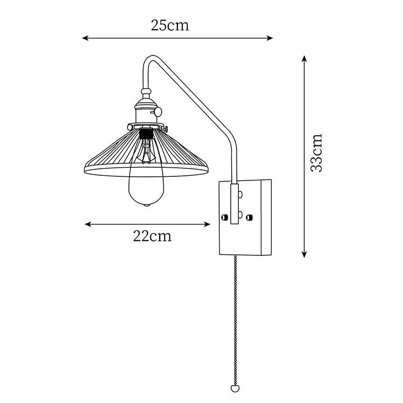 Haloen Applique murale rétro à brancher avec laiton, élégance française en noyer - Neutralighting