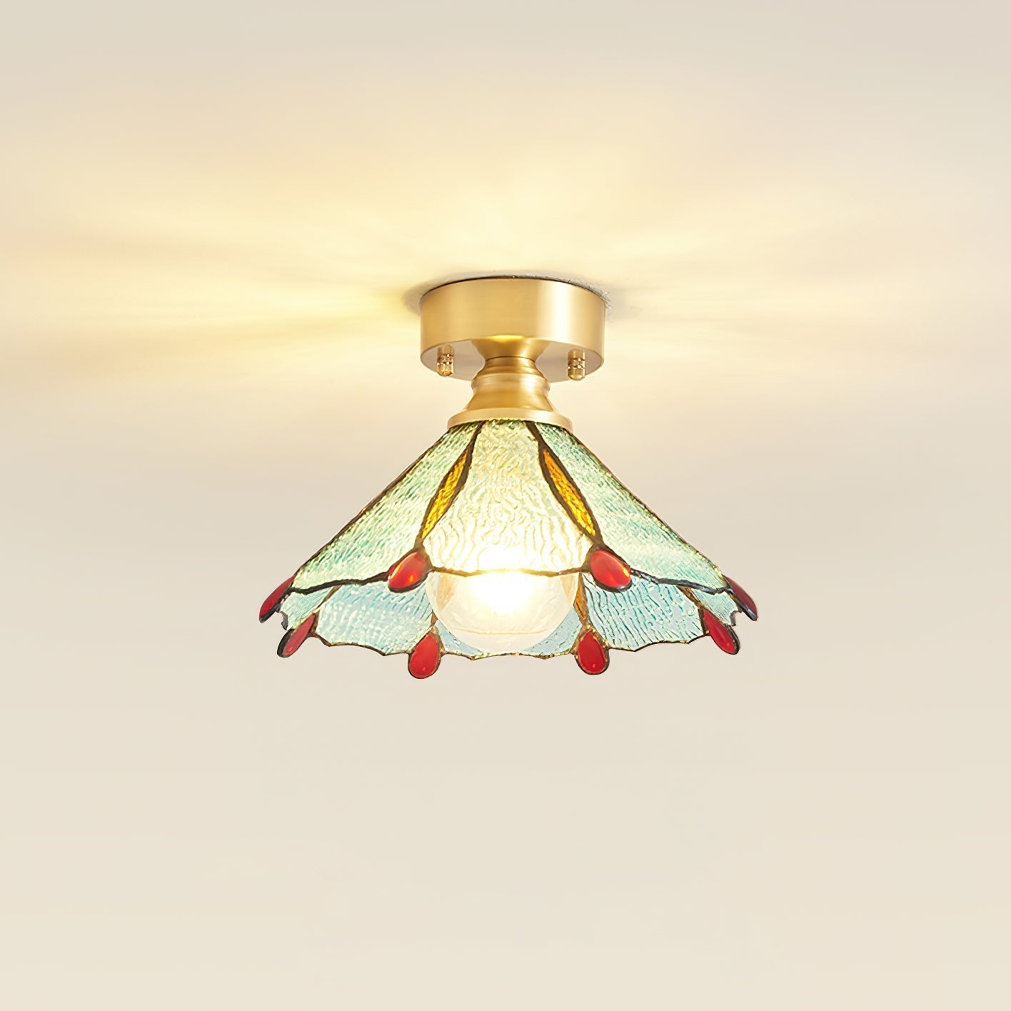Prisman Plafonnier en vitrail style Tiffany Civelle - Neutralighting