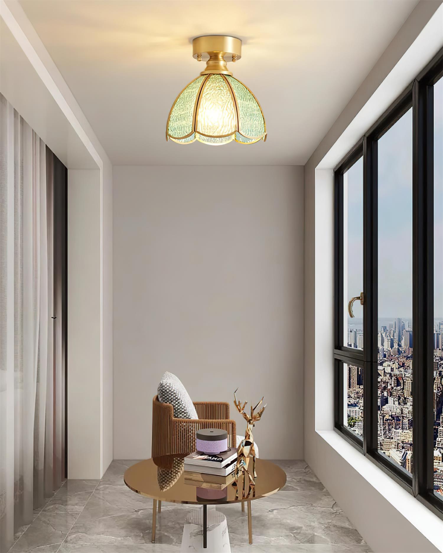 Prisman Plafonnier en vitrail style Tiffany Civelle - Neutralighting
