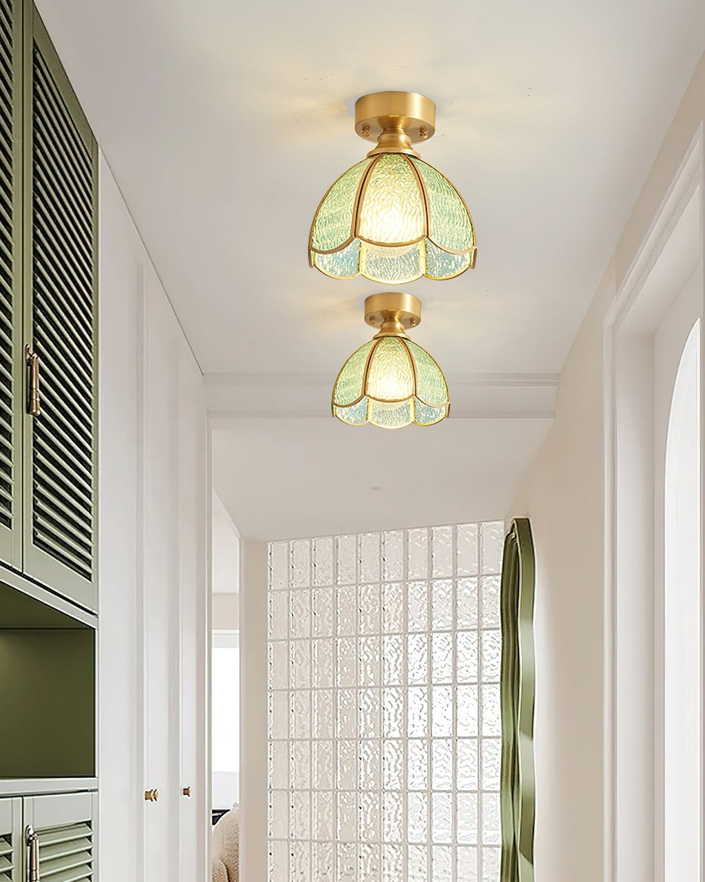 Prisman Plafonnier en vitrail style Tiffany Civelle - Neutralighting
