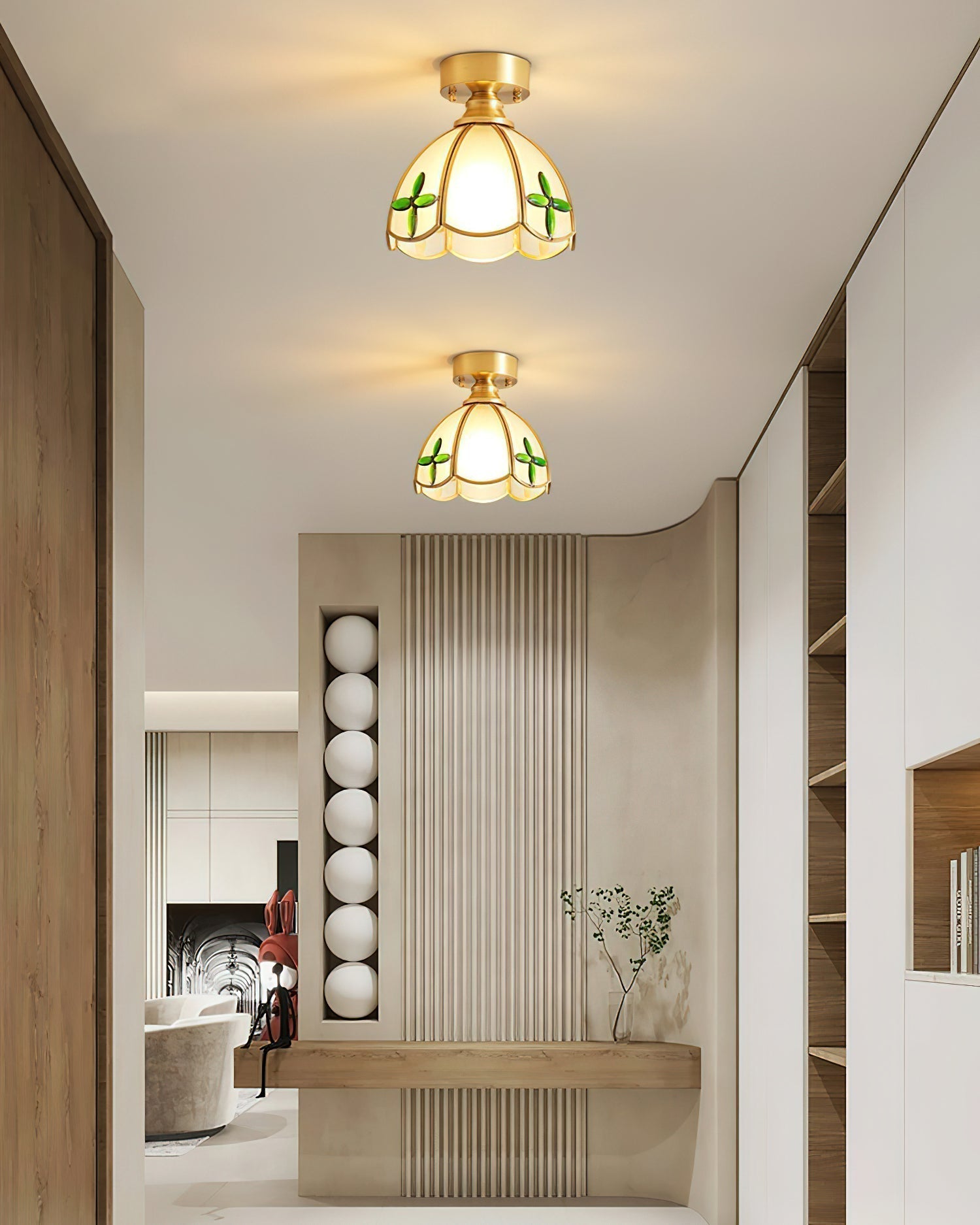 Prisman Plafonnier en vitrail style Tiffany Civelle - Neutralighting