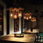 Lustra Chandelier Rétro en Bois Massif Industriel - Neutralighting